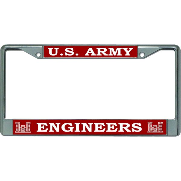 U.S. Army Engineers Chrome License Plate Frame