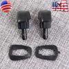 2pc New Plastic Car Auto Window Windshield Washer Spray Sprayer Nozzle Black Top
