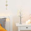 Topbuy Artificial White Birch Tree 2ft Pre-lit Tabletop Christmas Tree w/ 24