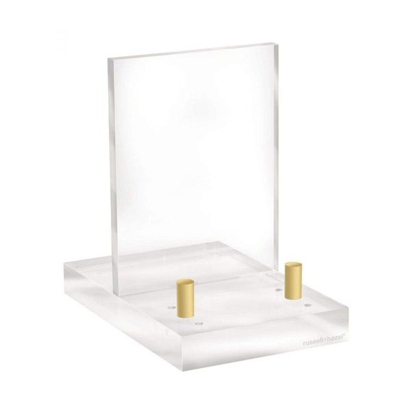 russell+hazel Acrylic Easel Display, Clear, 4” x 6” x 6”