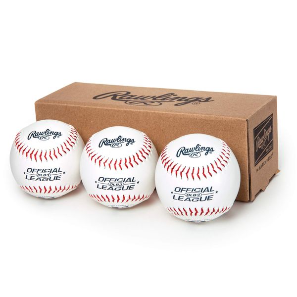 Rawlings | Official League Recreational Use Practice Baseballs | OLB3 | Youth/8U | 3 Count