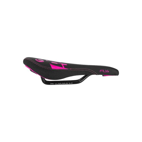 Fly Junior Steel Rail Saddle Black/Pink Accents