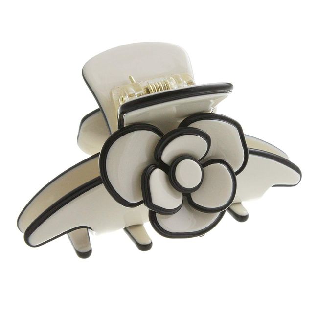 VINGTAINE H7200-IV Camellia Mini Vance Clip, Rose Decorative, Office Hair Accessories, Ivory