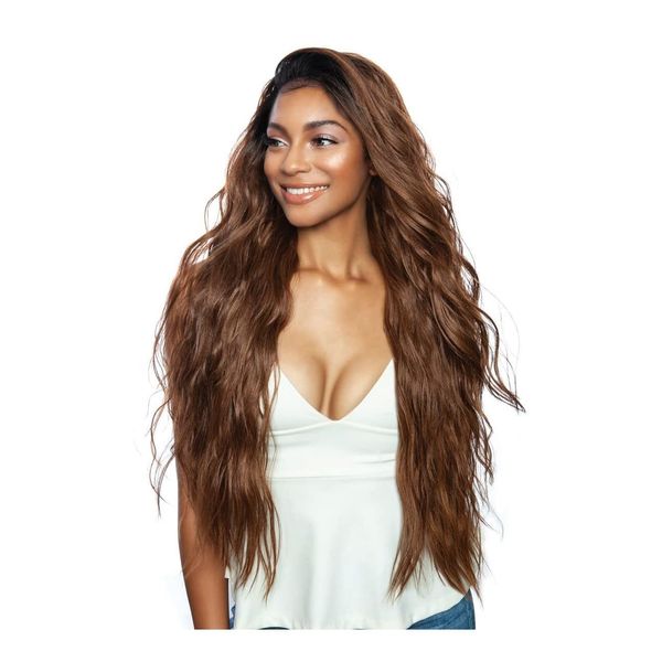 MANE CONCEPT Human Hair Blend Lace Front Wig Brown Sugar Natural Hair Line BSN202 Bryce (2)