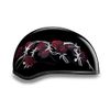 Daytona HELMETS Motorcycle Half Helmet Skull Cap- Barbed Roses 100% DOT Approved