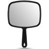 OMIRO Hand Mirror, All Black Handheld Mirror with Handle, Rectangle, 16.8 x 23.6 cm