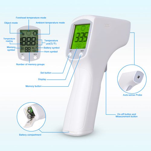 AGM Forehead Infrared Thermometer, Two Measurement Modes Non-Contact Digital LCD Handheld Thermometer, Accurate and Fast Measurement Themperature for Baby Adult and Objects