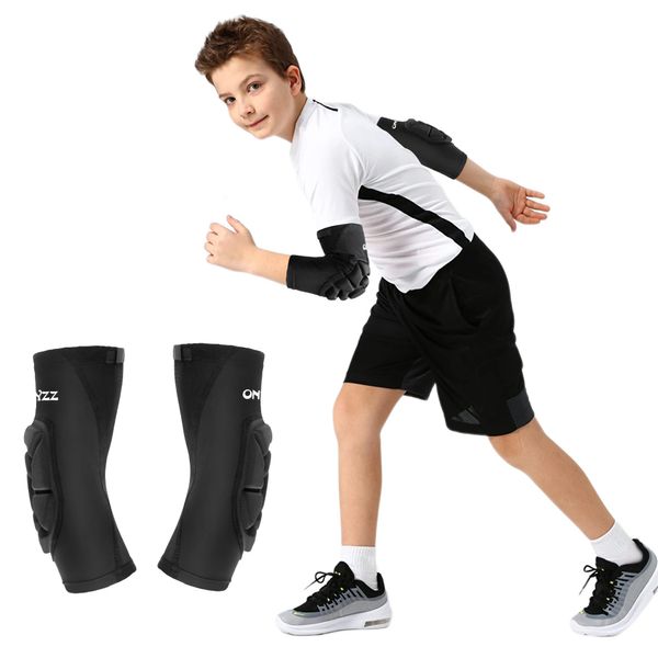 Elbow Pads Kids Basketball Padded Arm Sleeve 1 Pair Children Elbow Protector Goalkeeper Protective Shooter Sleeve Handball Volleyball Elbow Pad L