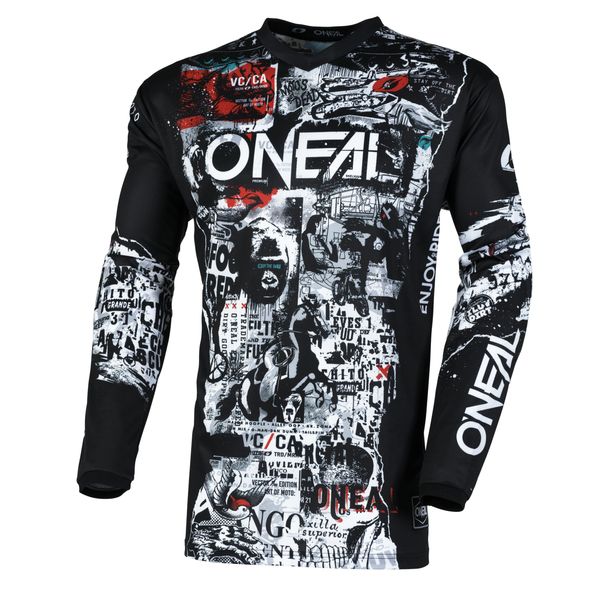O'NEAL Element Attack Mens Jersey Black/White XX-Large