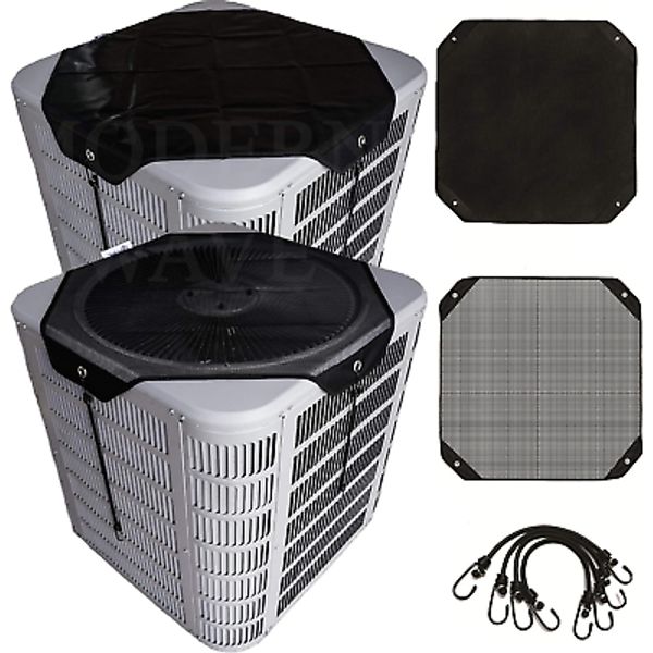 - 2 (Two) Central Air Conditioner Covers for outside Units 28 X 28 Inch - 1 (One