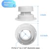RV Vent Covers Plastic 2-Pack 5.3" White Waterproof Roof Mount Replacement