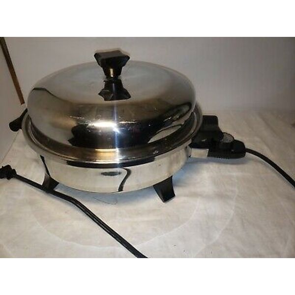 Health Craft 12in Electric Skillet no steam vent cover see photos