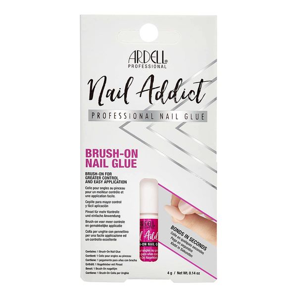 ARDELL Nail Glue with Brush Applicator for Artificial Nails, Cracked Fingernails and Nail Tips, Extra Strong and Quick-Drying, Professional Nail Glue in Salon Quality, Glue Content 4 g