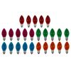 25 Random Blinking Assorted Color Light Bulbs, 7 Watt, C7 Candelabra Base