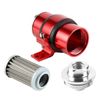 DNA Red AN6/AN8/AN10 Billet Aluminum Inline Fuel Filter+Bracket