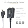 StarTech.com USB to RS232C Serial Converter Cable / USB 2.0/91cm / COM Port Retention