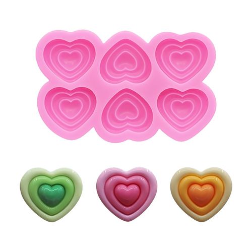 Cute 3D Mini Heart Shape Silicone Mold Candy Jewelry Earrings Clay Epoxy Resin Chocolate Cake Topper Decoration Decor Desserts Gum Paste Fondant Pudding Cupcake Handmade Ice Cream Jelly Shots Charm