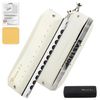 East top Harmonica Chromatic Harmonica T12-48 2.0, White