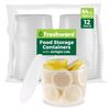 Freshware Plastic Deli Containers, 64 ounce, 64 oz, 12-Set