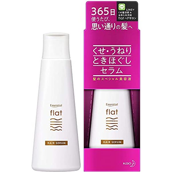 Flat Essential Flat, Serum, Blurb Hair, Curly Hair, Curly Hair, Straight, No Washing, Treatment Formulated (Hair Straightening) 4.1 fl oz (120 ml), White Floral Scent, 4.2 fl oz (120 ml) (2)