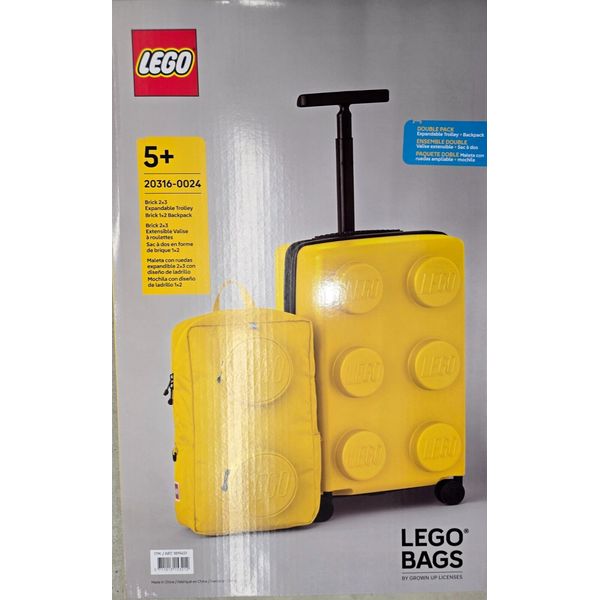 LEGO BAGS Carry-On Luggage and Backpack Suitcase Set |BRAND NEW SEALED Yellow