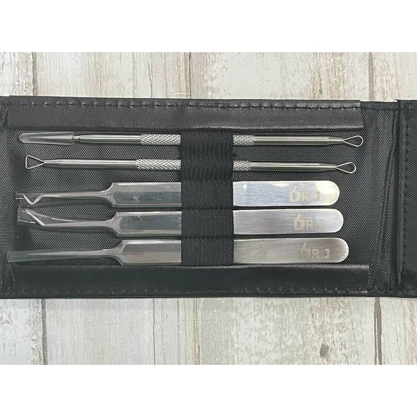 DR.J Acne Remover Blackhead Spot Pimple Comedone Extractor Remover Tools 5pc Kit