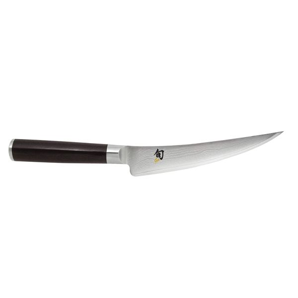 Shun DM-0743 Classic Boning 6-inch High-Performance, Double-Bevel Steel Blade Luxurious, Hand-Crafted Japanese Knife Provides Flawless Aesthetic and Close, Controlled Cut or Fillet, 6", Silver