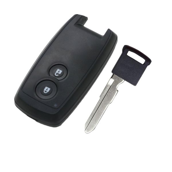 Brovacs Replacement Shell + Uncut Blank Emergency Insert Key Compatible with Suzuki 2 Button Keyless Entry Flip Remote Key Case Fob PG543A