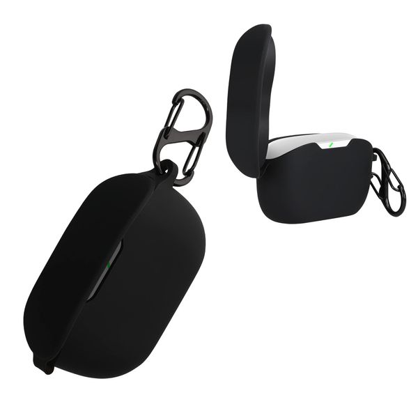 kwmobile Earphone Case for JBL WAVE BUDS - Wireless Earbuds Silicone Drop Prevention Black
