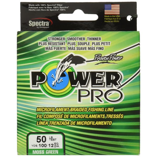 POWER PRO 50-100-G Spectra, Moss Green, One Size