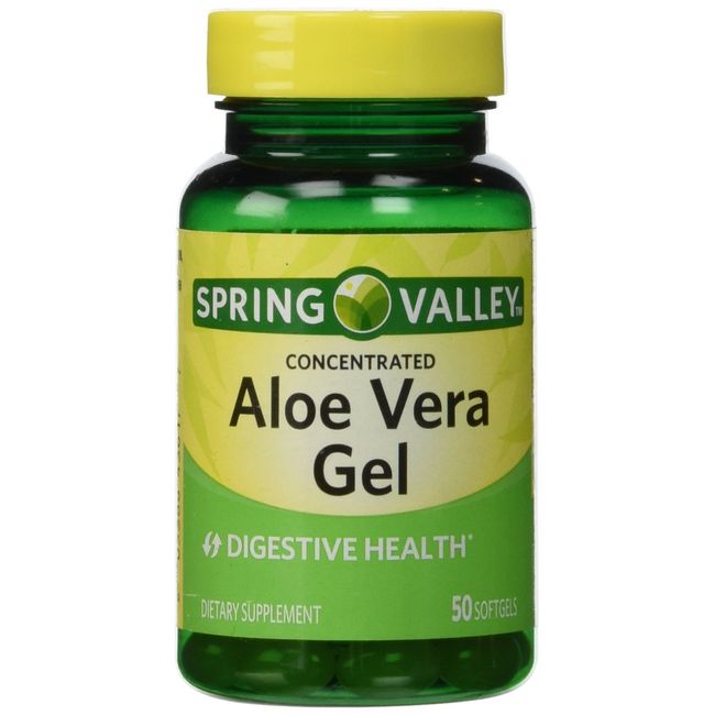 Spring Valley - Aloe Vera Gel 25 mg, Concentrated Extract, 50 Softgels