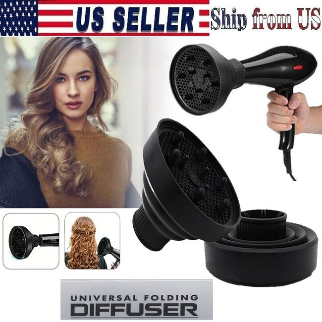 Hair Dryer Diffuser Silicone Universal Travel Professional Salon Foldable US NEW