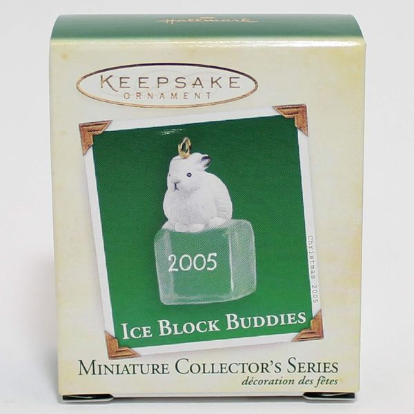 Hallmark Ice Block Buddies - 2005 Bunny Miniature Ornament