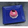 16 Pcs Square Beaded Stoneware Dinnerware set - Blue, 16 Piece, Square Beaded