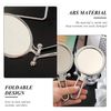 PLLDVEFD 3 Pieces Round Makeup Mirror, Mirror With Handle, Handheld Mirror, Portable Mirror, Foldable Makeup Mirror.