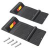 2 Pack Garage Car Parking Mat w/2 Mounting Method Reflective Strip Stopper Black