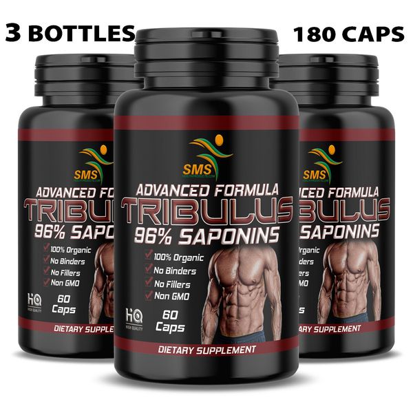 Tribulus Terrestris Test Boost, Energy, Stamina, Endurance, Muscle 3 Pack