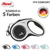 flexi 4000498043547 Comfort Retractable Lead, Small, 5 m, Black/Blue
