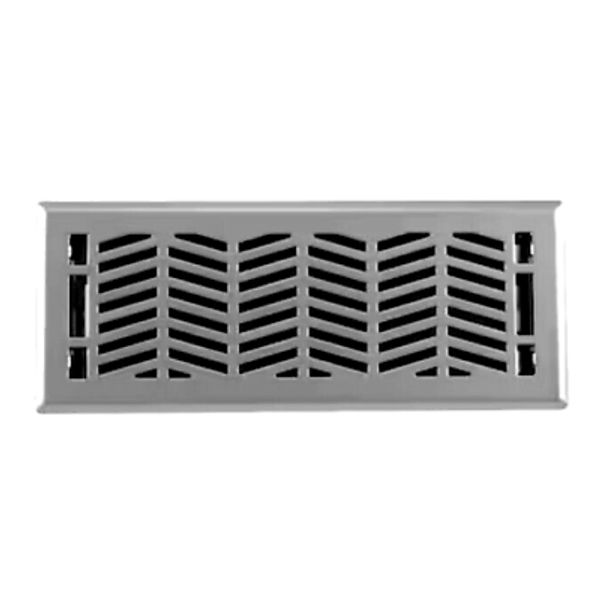 allen + roth 4-in x 12-in Maximum Airflow Steel Satin Nickel Floor Register FAST