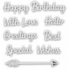 Sweet Dixie Metal Cutting Die Sentiments, Silver,SDD578