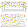 ELECLAND Easter Plastic Tablecloth Easter Table Cover Easter Chick Table Cover 137cmx274cm Easter Egg Tablecloth Rectangle Easter Party Tablecloth Easter Party Decor (white)