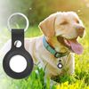 Case for AirTag Leather, Protective Cover with Keychain Ring, Anti-Scratch - Black