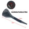 Flexible Handle Funnel With Strainer Plastic Car Refueling Tool Oil Fuel Filter