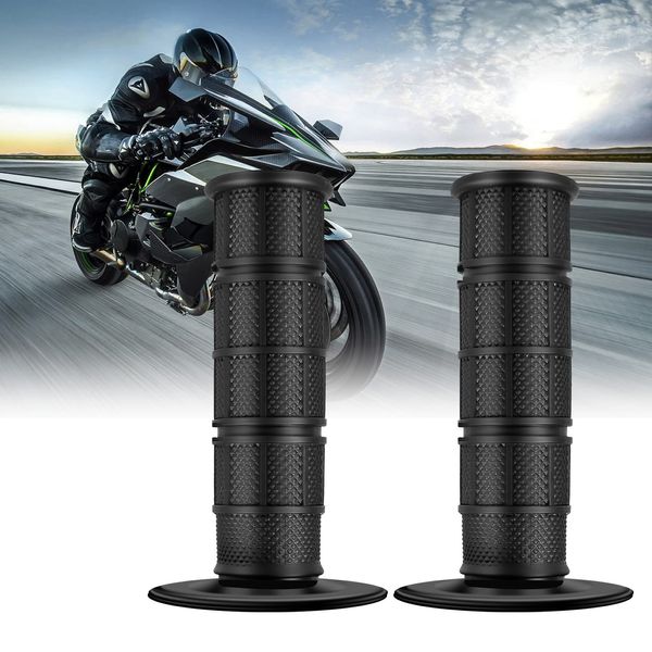 NIZEAMI Motorcycle grips Handlebar grips Motorcycle scooter 24mm rubber Motocross black