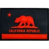 California Republic  Rubber Tactical Hook  Patch    BLACK OPS RED