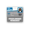 Speech Language Pathologist Badge Buddy Horizontal w/Height & Weight Conversion Charts (Standard, Gray)