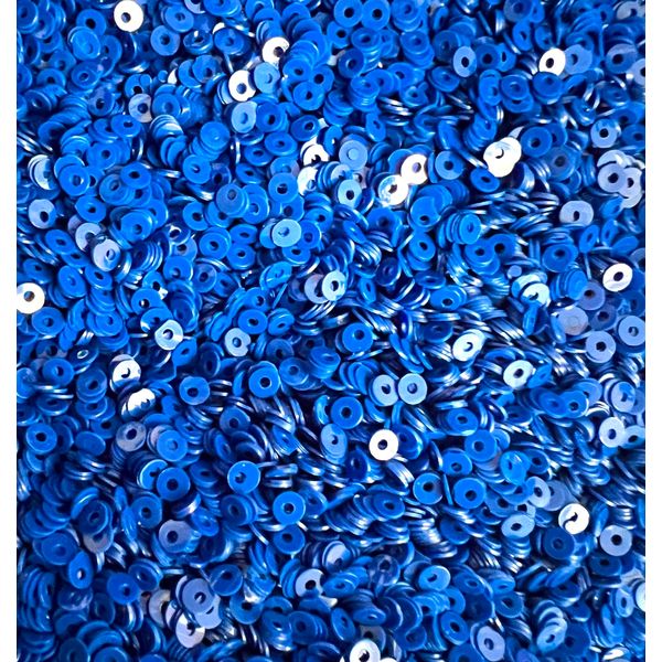 4mm Round AB Translucent Metallic Opaque Craft Sequins Assorted Colours (Royal Blue Opaque)