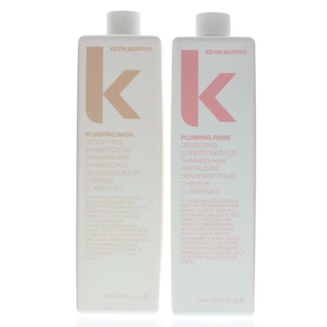 Kevin Murphy Plumping Wash and Rinse 1 Liter 33.8oz Set NEW FAST SHIP