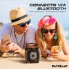 Portable Mini Bluetooth Speaker USB/SD/FM Radio, Flashing Disco Party Lights 