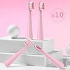 10PCS Toothbrush Replacement Head Compatible with Vekkia Kids Electric Toothbrush + [30PCS Floss Toothpick + 1 Free Universal Holder] Soft and Comfortable for Children's Teeth and Gums （Pink）